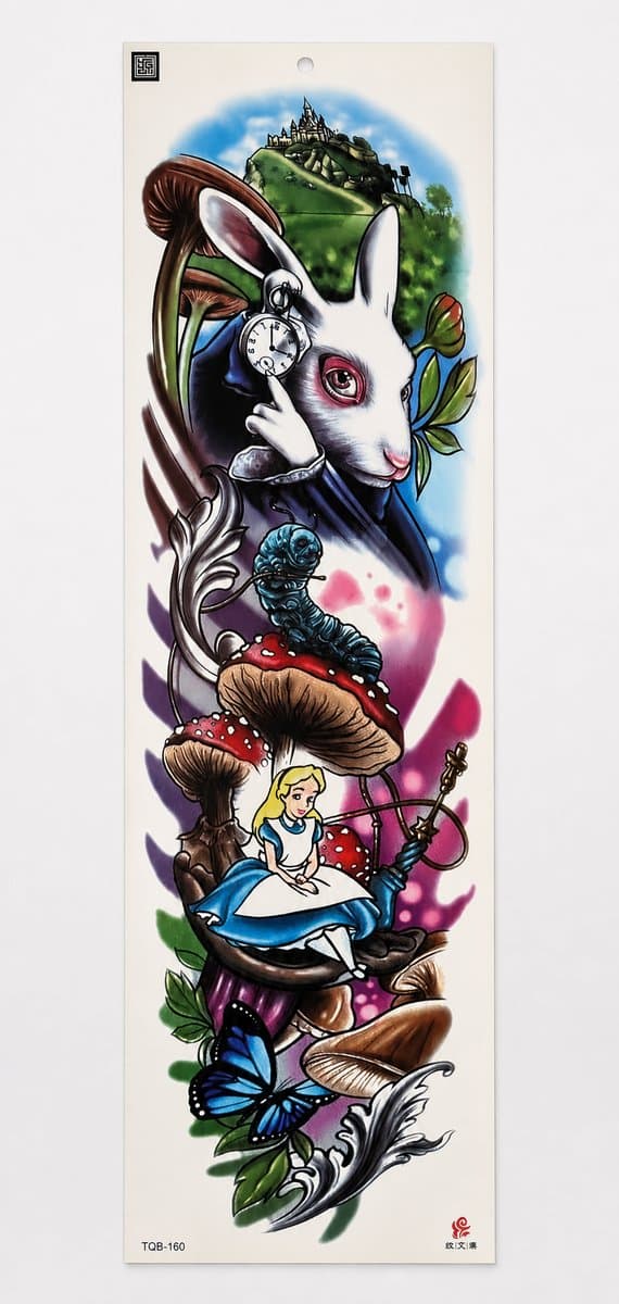 Temp-Tattoo 47-05 „Wunderland" — Groß, ≈ 47 cm